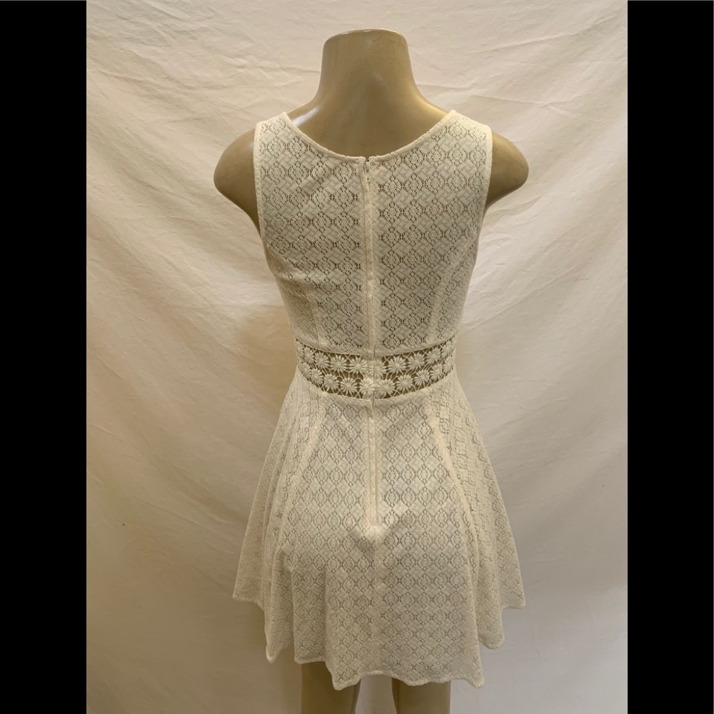 Free People Size 4 Ivory Sleeveless Skater Dress - Picture 6 of 11